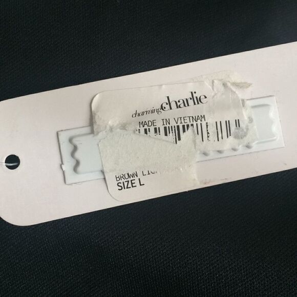 Charming Charlie Black Tan Cross Front Wrap style Pencil Dress NEW - Picture 8 of 9